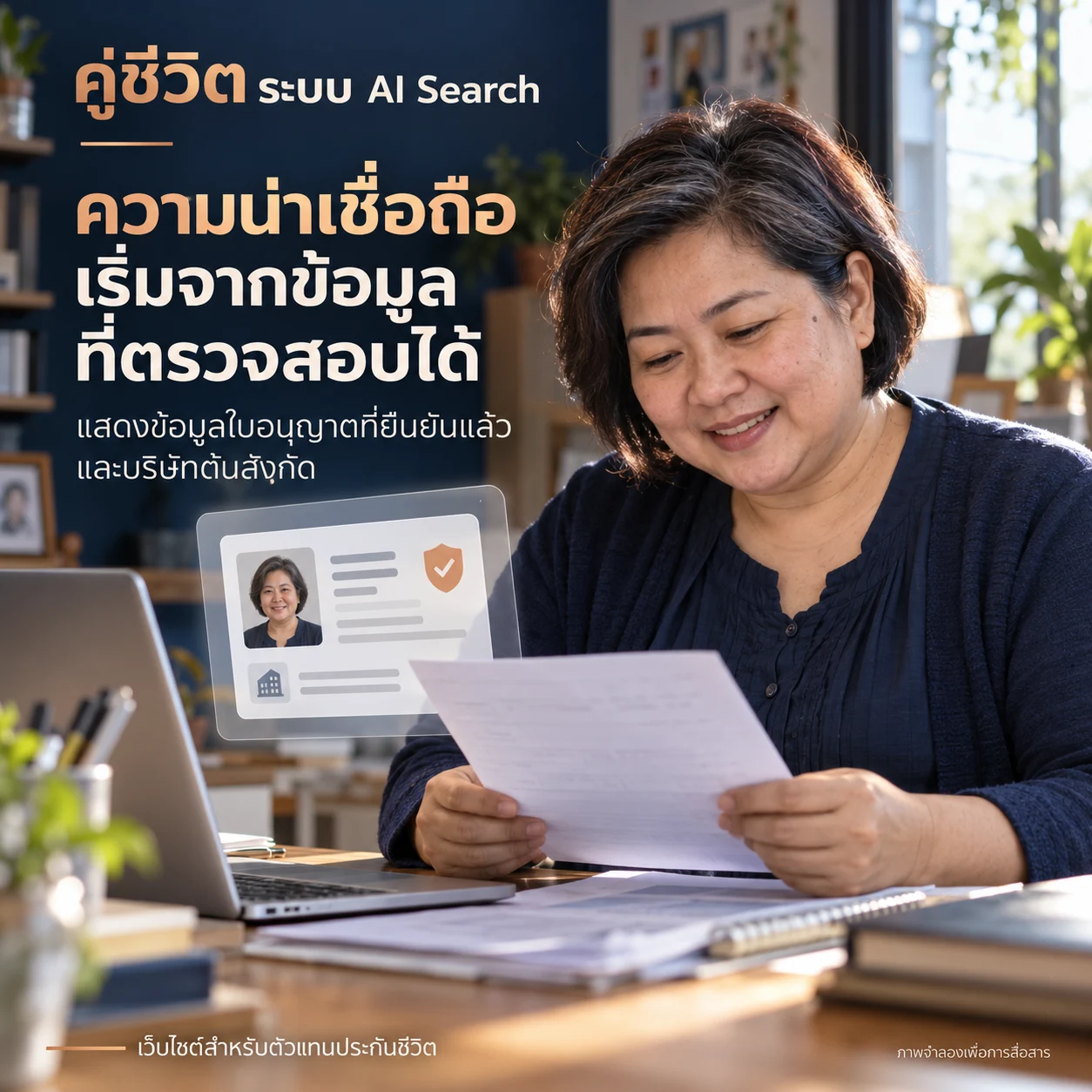 ภาพจำลอง: ข้อมูลที่ตรวจสอบได้