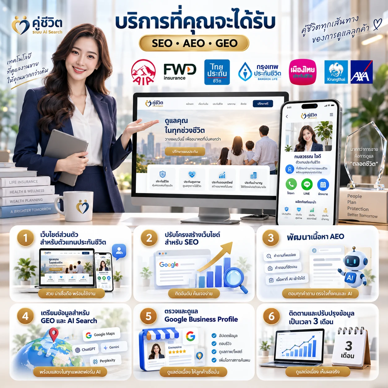 ภาพจำลอง: บริการ SEO AEO GEO